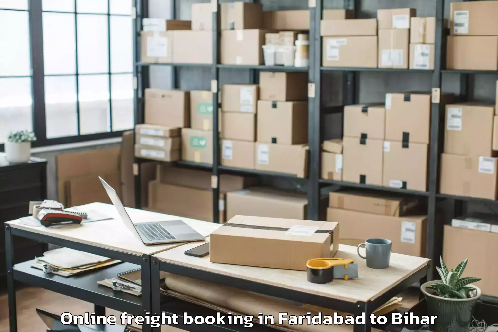 Trusted Faridabad to Darbhanga Airport Dbr Online Freight Booking